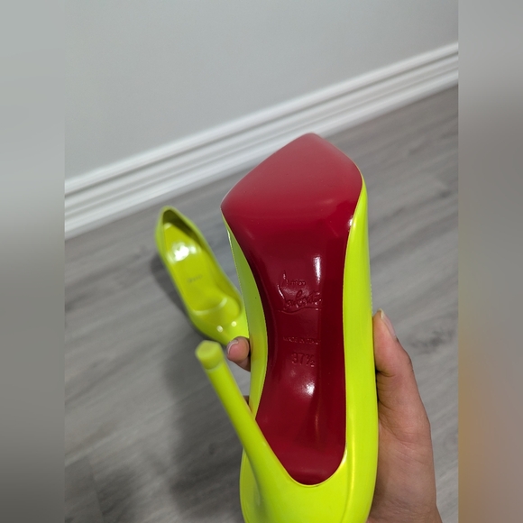 Christian Louboutin Women Kate 100 Pumps Yellow - Picture 3 of 6